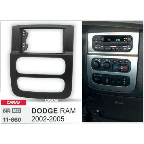 CARAV 11-660 Car Radio Fascia Panel for DODGE RAM 2002-2005 Stereo Fascia Dash CD Trim Installation Kit