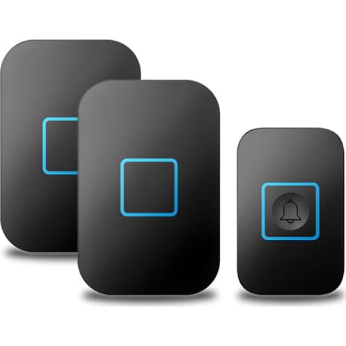 Home Intelligent Waterproof 1 Button 2 Receiver AC 300m Range US EU UK AU Plug Wireless Door Bell