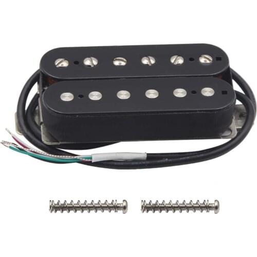 FLEOR Alnico 5 Humbucker Pickup Neck Pickup Black for Electric Guitar Parts