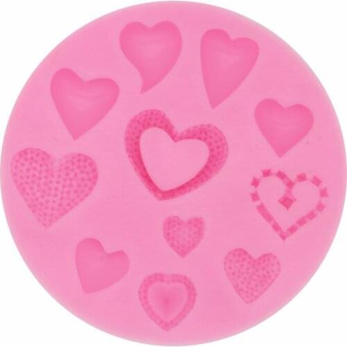 A variety of love shape turn sugar cake mold liquid silicone baking tool 15-408
