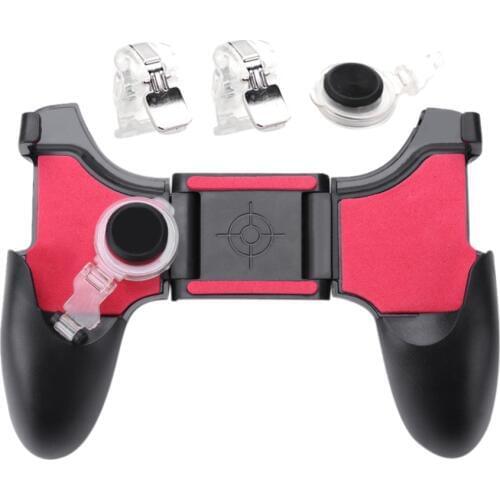 5 in 1 Mobile Phone Gamepad Joystick Controller L1 R1 Fire Shooter Buttons Trigger Handle for PUBG for iPhone Android Game pad