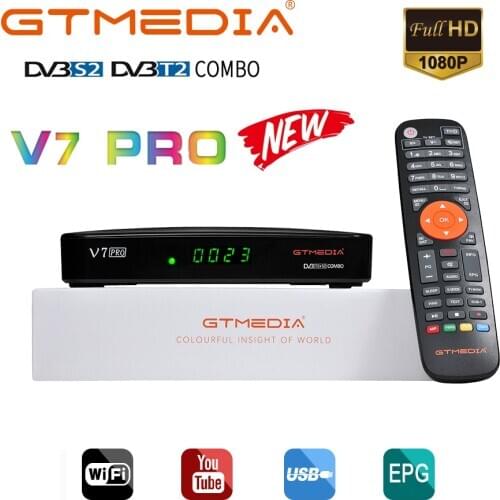 GTMEDIA V7 Pro Satellite Receiver TV DVB-S2 DVB-T2 decoder CA Card slot Europe ccam PK Freesat V7 plus ship from Spain Italy DE