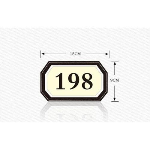 Plate Room Number Acrylic Door Sign Hotel Office Department Numberal Signage Prompt Card Wall Mounted Signboard Tag Card Sticky