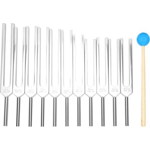 Ear Care Tool Ear Cleaners Tuning Fork Hammer Tool Set Aluminum Alloy Sound Healing Therapy Relaxation Set Health Care