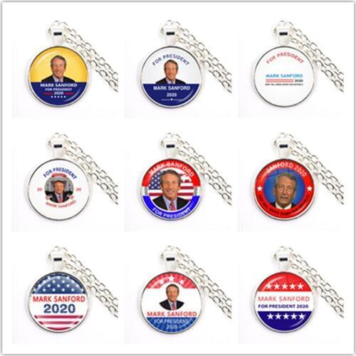 For President 2020 USA Support Mark Sanford Collection 25mm Glass Cabochon Pendant Necklace Jewelry For Women Men Gift