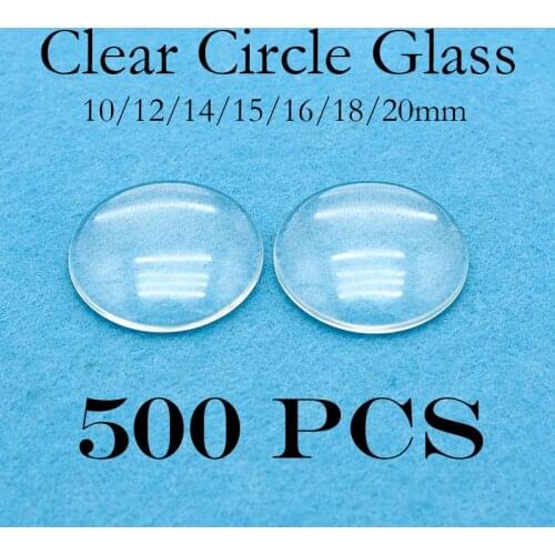 500 Pcs 10mm 12mm 14mm 15mm 16mm 20mm Round Square Oval Glass Cabochon Magnifying Glass Circle Domed Cover for Jewelry Making