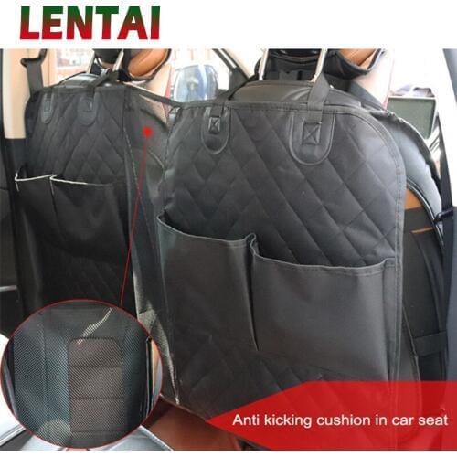LENTAI Car Seat Back Protector Cover Dog Cat Pet Anti Kick Mat Storage Bag for Abarth Fiat 500 BMW E60 E36 E34 m Mercedes Benz