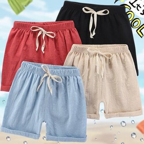 Summer Children Shorts Cotton Pants Boys Girls Shorts Toddler Panties Kids Beach Short Sport Pants Baby Clothing Thin Breathable