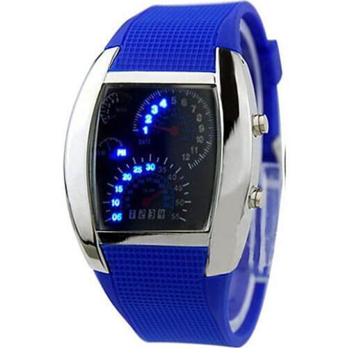 Fashion Mens Womens Sport LED Dashboard Pattern Dial Digital Electronics Wrist Watch Gift Relojes Military watch