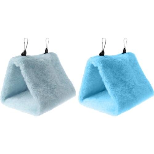 Pet Parrot Hammock Bird Hanging Bed House Plush Winter Warm Cage Nest Tent