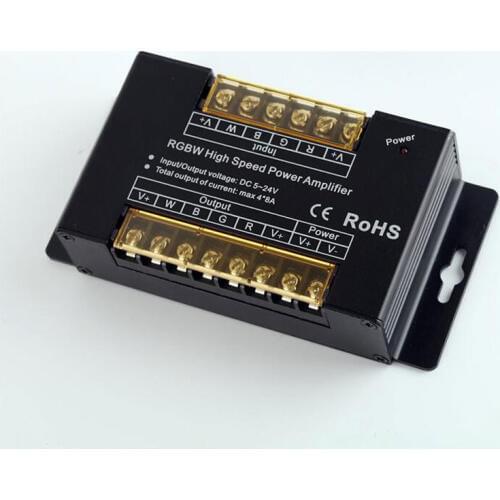 RGBW Hight Speed Power Amplifier 4 way Synchronous Repeater LED Controller Signal power amplifier
