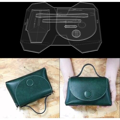 Sewing pattern DIY acrylic version type drawings leather art paper pattern templat handmade leather hand bag