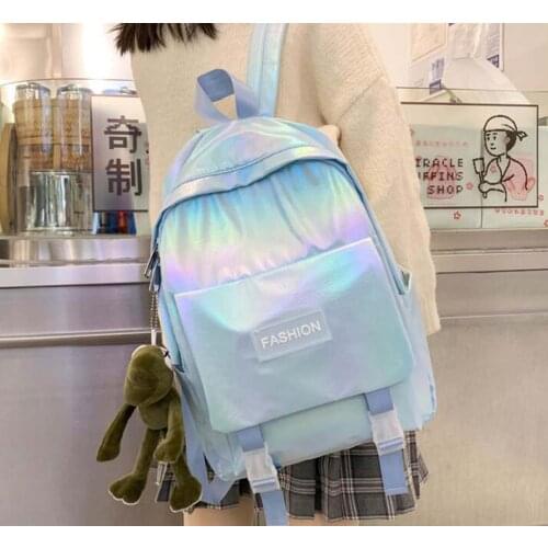 Hot Sale Free Shipping Fashion New Style Womens Nylon Backpack High-capacity School Bag Girls Double Shoulder Travel Bags