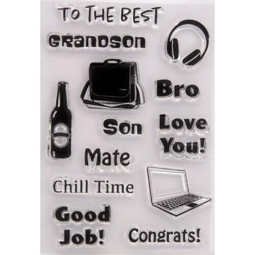 Silicone Clear Stamps for Scrapbooking letter Decoration Embossing Folder Craft Rubber Stamp Tools New