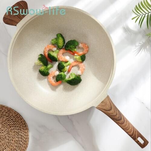 Frying Pan Non-stick Pan Maifan Stone Pan Fried Steak Frying Pan Household Smoke-free Induction Cooker Gas Stove Universal