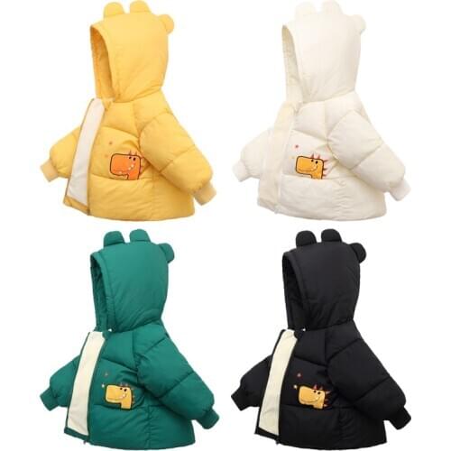 Baby Boys Sweater Padded Jacket Velvet Jackets Thickened Clothing Long Sleeved Cartoon Infant Coats Winter Kids Jacket for Boys