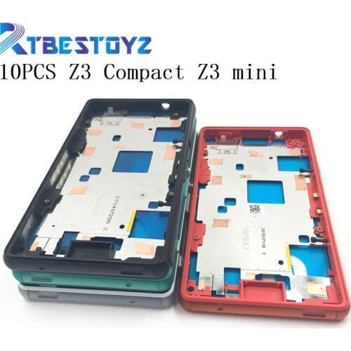 RTBESTOYZ Replacement Housing Metal Middle Frame With Dust Plug And Adhesive For Sony Xperia Z3 Compact Z3 mini D5803 D5833