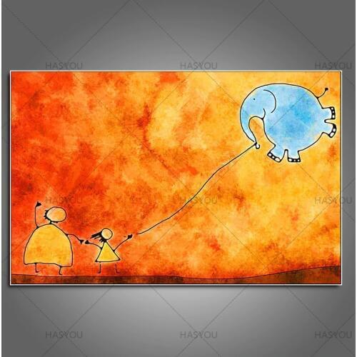 Yellow Art Decorative Pictures Modern Abstract Oil Painting On Canvas Handmade Art Picture Decor Modular Wall Art For Home Room