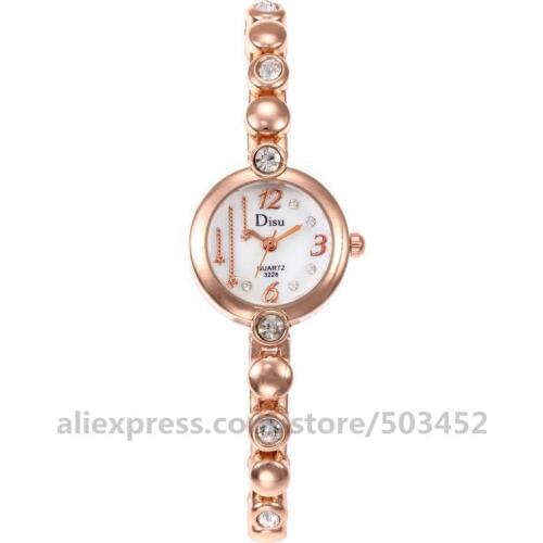 100pcs/lot 103045 New Diamond Watch Sweet Student Reloj Mujer Wholesale Gifts For Women Small Dial Bracelet Watch