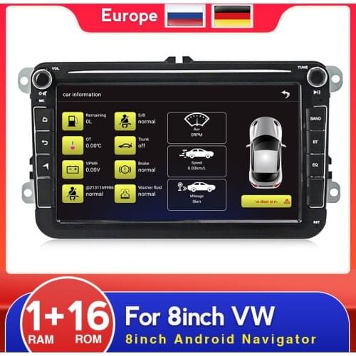 EU Warehouse Android 9.1 Car Radio Player GPS For VW / Volkswagen Skoda Octavia golf 5 6 touran passat B6 polo Jetta 2Din Audio