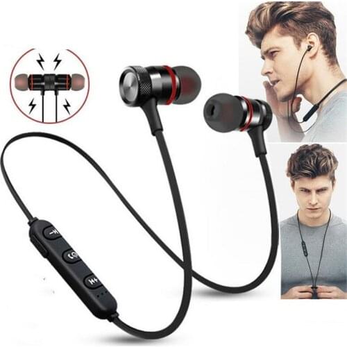 Wireless Earphones Magnetic Bluetooth-compatible Earphone Stereo Earbuds Music Metal Headphones 0