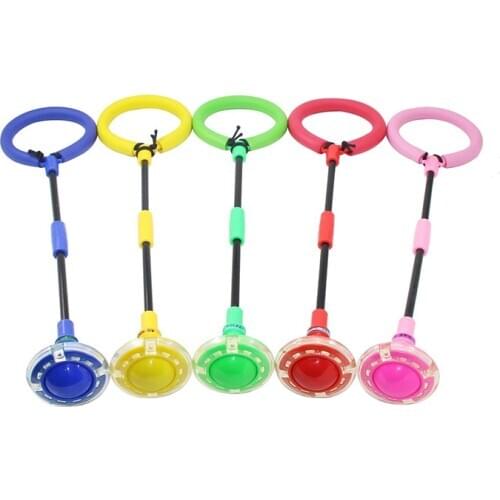 Children LED Flashing Jumping Rope Ball Colorful Ankle Skip Jump Ropes Sports Swing Ball Toys Fun Playground Sports Kits