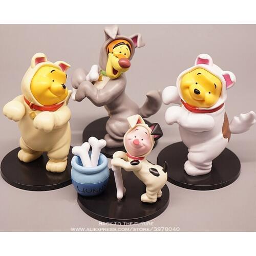 Disney Winnie the Pooh 4pcs/set 8-13cm Action Figure Anime Decoration Collection Figurine mini doll Toy model for children gift