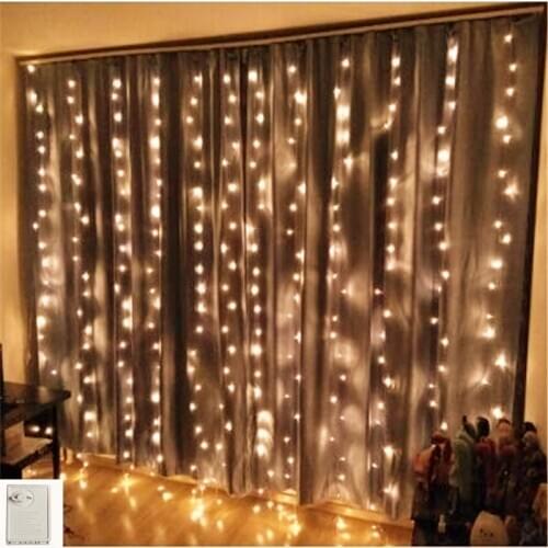 Memory 4x2.5M 320LED Twinkle Window Curtain String Light Wedding Party Home Garden Bedroom Wall Backdrop Garland icicle Light
