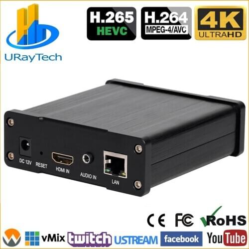 HEVC 4K UHD HDMI Video Audio Encoder Live Broadcast RTMP Streaming Encoder Transmitter Support HTTP RTSP UDP HLS M3U8 ONVIF etc