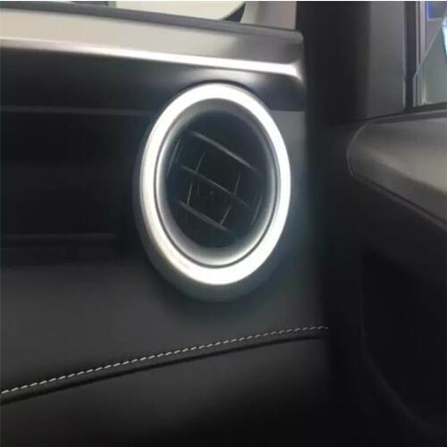 For Toyota RAV4 2014 2015 2016 2017 Chrome air conditioner Vent outlet Cover Matte ABS Decoration interior mouldings accessories