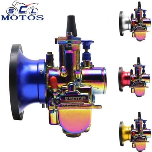 Sclmotos-21 24 26 28 30mm Motorcycle Keihi PWK Carburetor Carb with 50mm Air Filter Cup For 2T 4T ATV Buggy Quad Dirt Bike Moped
