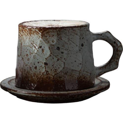 Ceramic Tea Espresso Coffee Cup and Saucer Simple Cappuccino Travel Coffee Cup and Saucer Creative Tasses Home Drinkware AB50BZ