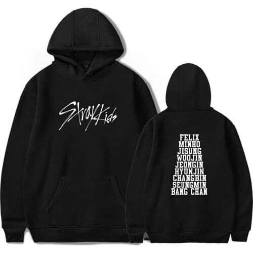 Kpop Stray Kids Hoodies Women Men Harajuku Hip Hop Sweatshirt Streetwear Hoodie Straykids All Member Name Printed Fleece Clothes