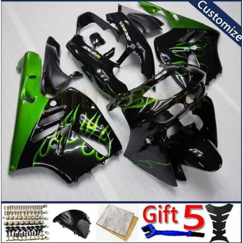 Bodywork kit motorcycle fairings For ZX9R 1994 1995 1996 1997 ZX-9R Body Kit motor panels green flames