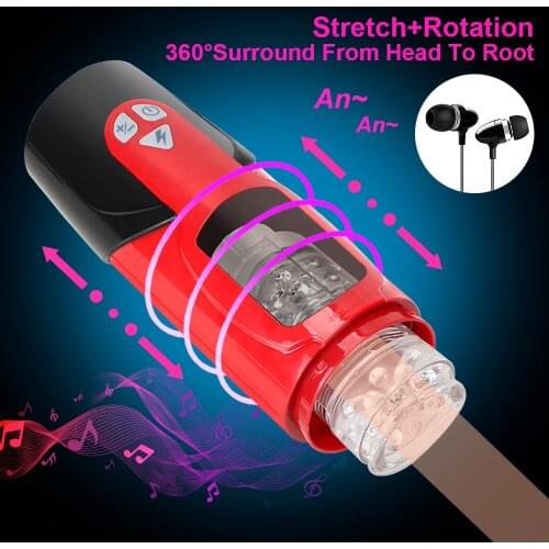 7 Adjustable Telescopic Modes Sexy Voice Male Masturbator Sex Toy for Men Masturbation Cup Automatic Telescopic Rotation