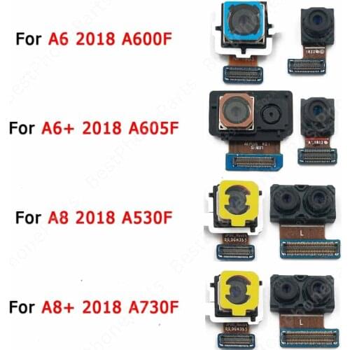 Original Front Back Camera For Samsung Galaxy A6 A8 Plus 2018 Rear Frontal Selfie Facing Camera Module Replacement Spare Parts