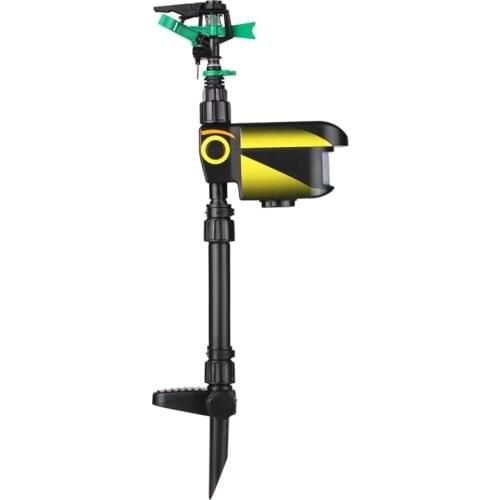 LUDA Garden Sprinkler Solar Powered Animal Repeller Scarecrow Deterrent Automatic Rotating Water Sprinkler Irrigation System