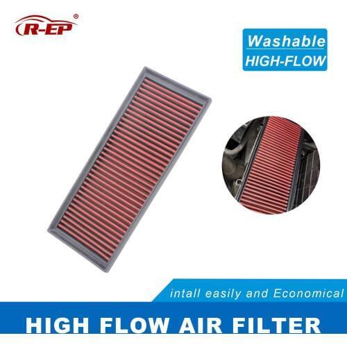 R-EP Performance Panel Air Filter for Audi A3 Q3 TT Skoda Yeti Octavia Superb Seat Leon Ibiza Altea Alhambra Reusable Washable
