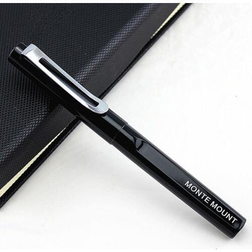 Luxury metal Quality Roller Ball Pen Black 0.5 refill , Unique Design Writing Pen Office Business Supplies Black