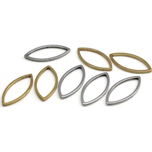 Horse Eye Shape Charms Stainless Steel Earring Findings Necklace Connectors Resin Frame Mold Bezel Charm for DIY Jewelry Making