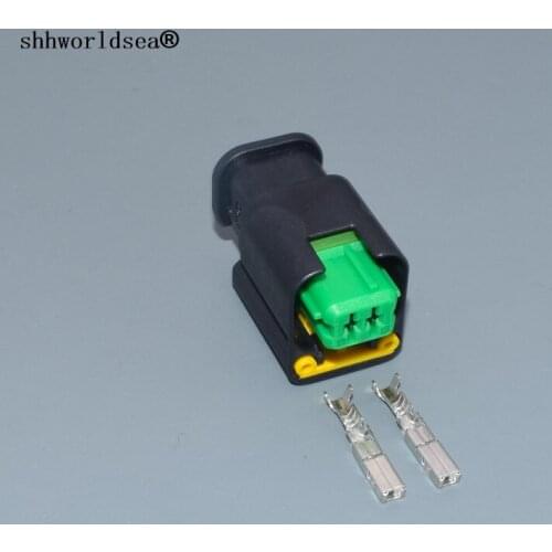 Shhworldsea 2/5/10/20/30/50/100sets 2 Pin/Way 1.5mm Auto Sensor Connector Plug female connector For Peugeot Citroen 1801176-5