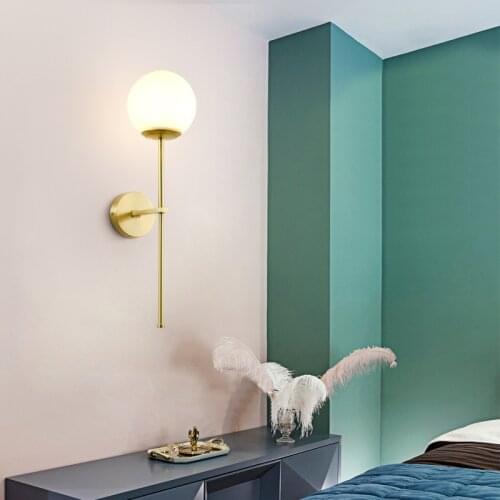 Vintage loft lamparas de techo colgante moderna mirror light crystal bedroom bedside bedside living room wall lamp