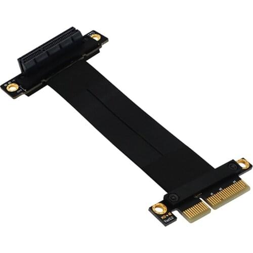 PCI-E to PCI Express Extension Cable PCI-E 3.0 4X to 4X 270 Degree Reverse Slot Extension Cable for 1U 2U Chassis 20cm