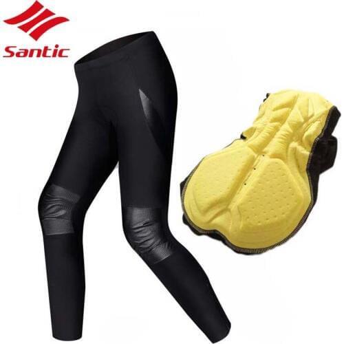 Santic Cycling Pants Men Long Winter Autumn Pro Padded Bike Trousers Bicycle Downhill Pants Pantalones Ciclismo