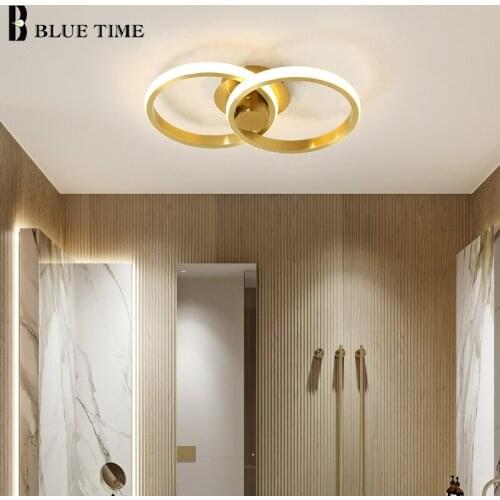 Gold Modern LED Chandeliers for Living Room Bedroom Aisle Corridor Balcony Lights Indoor Chandelier Lamps Decor Lighting Lustres