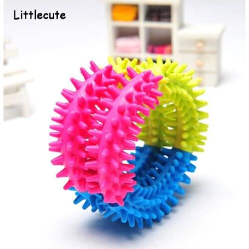 Dog Toys Toothbrush Non-toxic Circle Rubber Pet Toy Puppy Dental Cleaning Teeth Healthy Chew Biting Ring Play Toy Pet Products