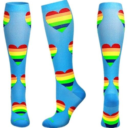 1 Pair Men Professional Compression Socks Breathable Travel Activities Fit for Nurses Shin Splints Flight Travel Socks