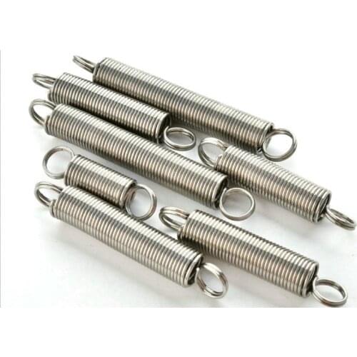 10PCS/LOT ReadStar Hardware 0.3mm SUS304 stainless steel tension spring length 10-300mm spring ROHS compliance