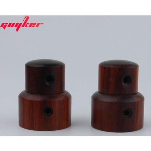 2 Pcs GUYKER Red sandalwood/Ebony Stacked Potentiometer Knob for Guitar Bass Accessories