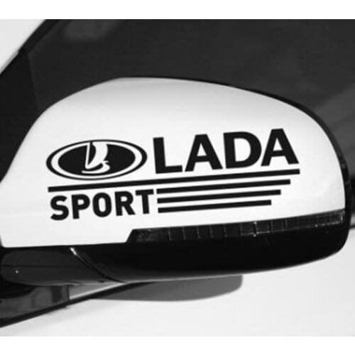 2pcs Russia Car Rearview Sports Decal Sticker Styling Decoration for lada niva kalina priora granta largus vaz samara 2110